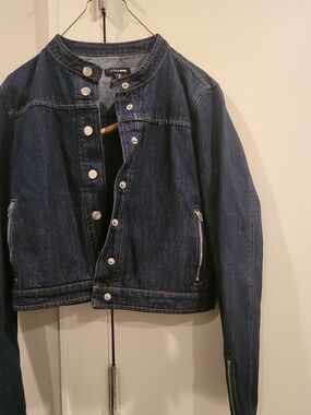 Fashion Nova Dark Blue Denim Jean Jacket